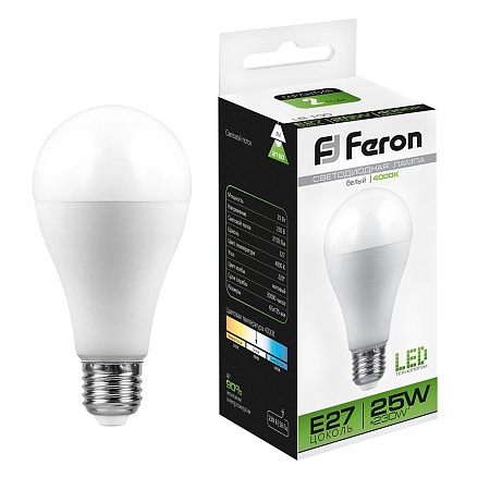 Лампа светодиодная Feron LB-100 Шар E27 25W 175-265V 4000K - фото