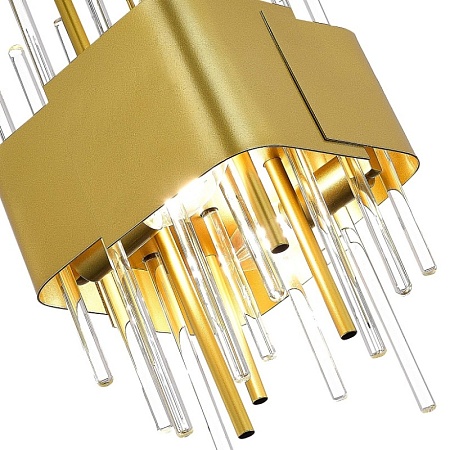 Люстра подвесная ST-Luce Матовое золото/Матовое золото,Прозрачный E14 4*40W SL1633.203.04 - фото