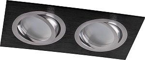Светильник встраиваемый Feron DL2802 потолочный MR16 G5.3 черный-хром