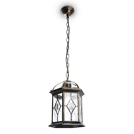 Светильник садово-парковый Feron PL150 шестигранный на стену вверх 60W E27 230V, черное золото - фото