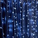 Светодиодная гирлянда Feron CL21 занавес 3*2м  + 3м 5000К, c питанием от сети 230V, с эффектом стробов, белый шнур - фото
