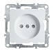 Розетка 1-местная б/з (механизм), STEKKER, PST10-9109-01, 250В, 16А с защитной шторкой, серия Эрна, белый - фото