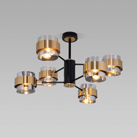 Потолочный светильник Eurosvet 70127/6 черный/дымчатый - фото