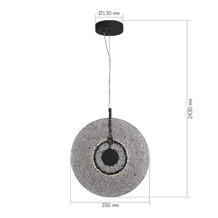 Светильник подвесной ST-Luce черный/дымчатый LED 1*8W 4000K SL6142.413.01 - фото