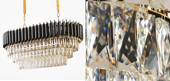 Люстра Empire Black Rectangular Chandelier Crystal Imperiumloft 156487-22 - фото
