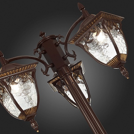 Светильник уличный наземный ST-Luce Кофейный/Кофейный, Прозрачный E27 3*60W SL083.705.03 - фото