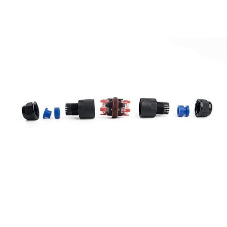 Вилка угловая с/з STEKKER, PPG16-46-202, пластик, 250В, 16A, IP20, белый - фото