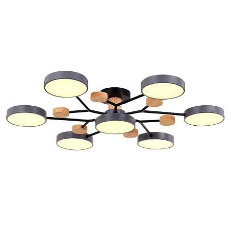 Светильник потолочный Серый/Серый LED 7*12W 3000K/4500K/6000K SLE6006-702-07 - фото
