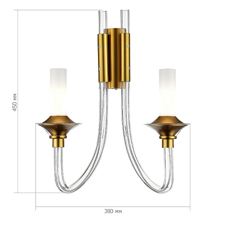 Бра ST-Luce Золотистый/Белый E14 2*40W SL1241.201.02 - фото