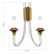 Бра ST-Luce Золотистый/Белый E14 2*40W SL1241.201.02 - фото
