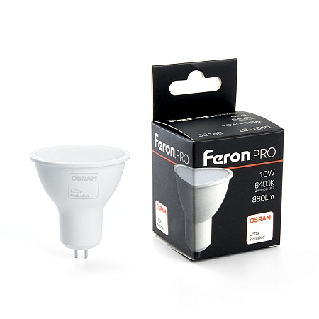 Лампа светодиодная Feron.PRO LB-1610 MR16 G5.3 10W 175-265V 6400K - фото