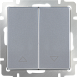 Выключатель жалюзи серебряный WL06-01-02 - фото