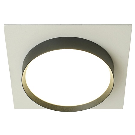 Светильник встраиваемый Feron DL506 потолочный GX53 белый + черный квадрат - фото