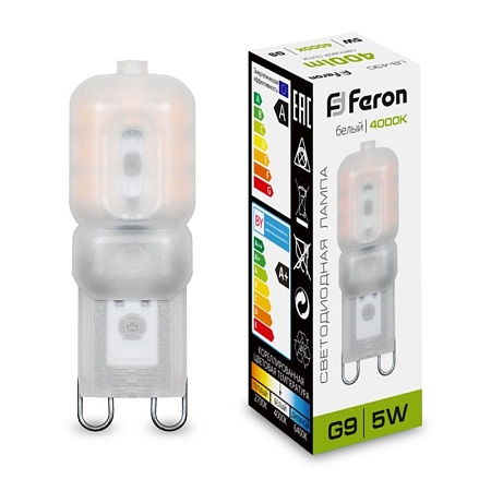 Лампа светодиодная Feron LB-430 G9 5W 230V 4000K - фото