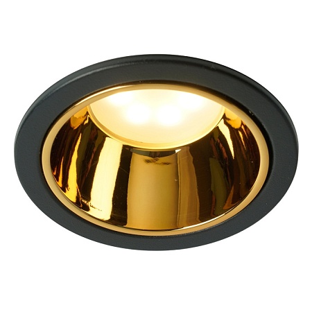 Светильник встраиваемый Feron DL3102 потолочный MR16 G5.3  черный + золото - фото