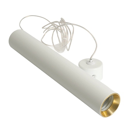 Светильник потолочный Feron ML1018 Barrel levitation на подвесе MR11 35W 230V, белый + золото 40*250 - фото
