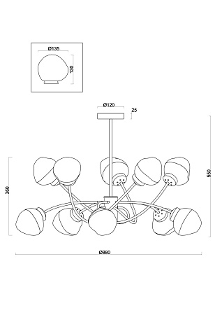 Люстра Freya FR8017PL-10MG - фото
