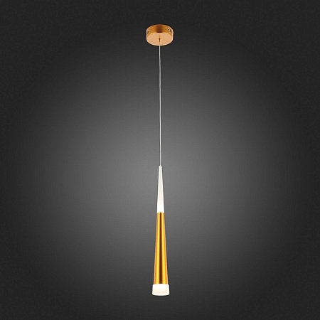 Светильник подвесной Золотистый/Золотистый, Белый LED 1*7W 3000K SLE200103-01 - фото
