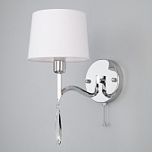 Настенный светильник Eurosvet 10127/1 хром/прозрачный хрусталь Strotskis (10093/1)