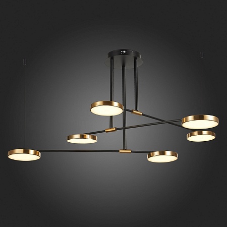 Светильник подвесной ST-Luce Черный/Латунь, Белый LED 6*7,5W 3000K SL1605.403.06 - фото