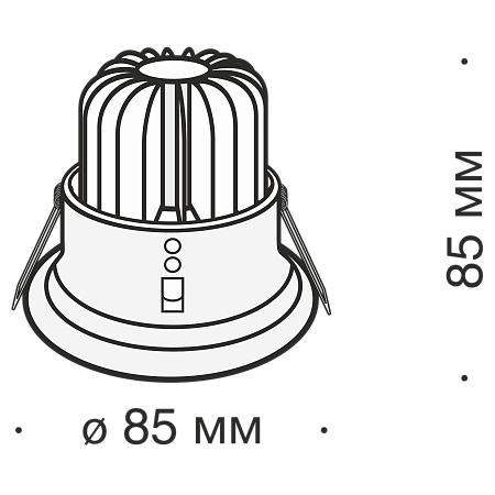 Встраиваемый светильник Technical DL034-2-L8B - фото