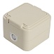 Розетка 1-местная с/з, с крышкой, STEKKER, PST16-21-44 (RA 16-211-БЖ), пластик АВС, 250В, 16А, IP44, слоновая кость (RA 16-211-С) - фото