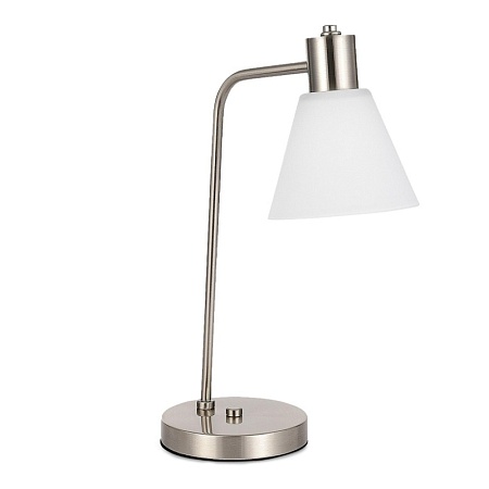 Прикроватная лампа Никель/Белый E27 1*60W SLE1561-104-01 - фото