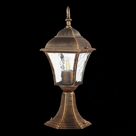 Светильник уличный наземный ST-Luce Бронза/Бронза, Прозрачный E27 1*60W SL082.205.01 - фото