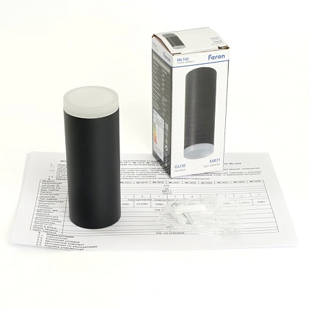 Светильник потолочный Feron ML102 Barrel MR11 GU10 35W 230V, черный - фото