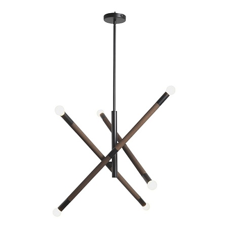 Светильник подвесной ST-Luce Черный, Коричневый E14 6*40W SL6226.403.06 - фото