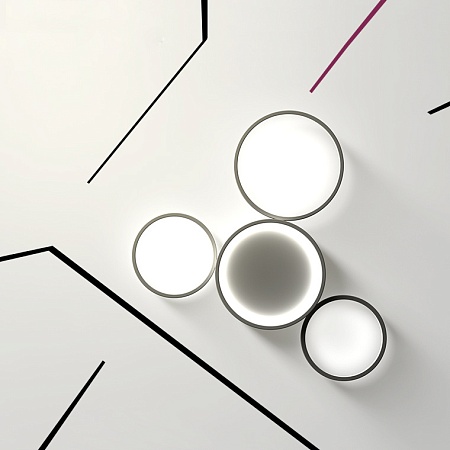 Потолочная Люстра В Виде Колец Twine 5 Rings Black Imperiumloft 204613-26 - фото