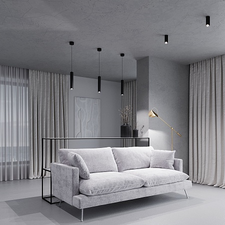 Светильник подвесной светодиодный Trio 12W 4000K черный 50310 LED Elektrostandard - фото