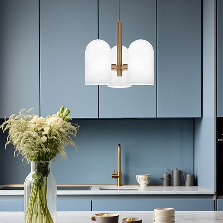 Подвесной светильник Eurosvet 50357/3 латунь - фото