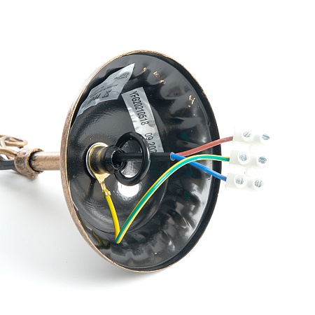 Светильник садово-парковый Feron PL3705  круглый на цепочке 60W 230V E27, черное золото - фото
