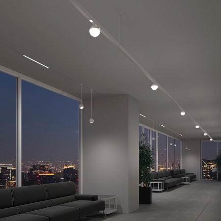 Трековый светильник 12 Вт 4200K Lars белый Slim Magnetic 85033/01 Elektrostandard - фото