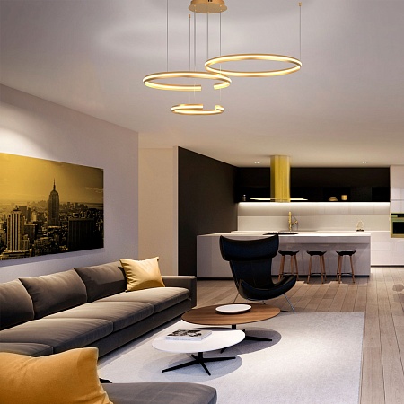 Подвесной светильник Eurosvet 90180/3 золото - фото