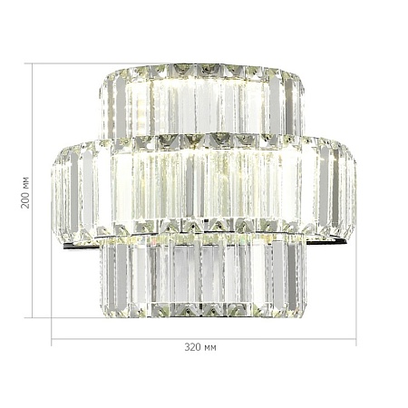Светильник настенный ST-Luce Хром/Прозрачный LED 1*21W 4000K SL1622.111.01 - фото