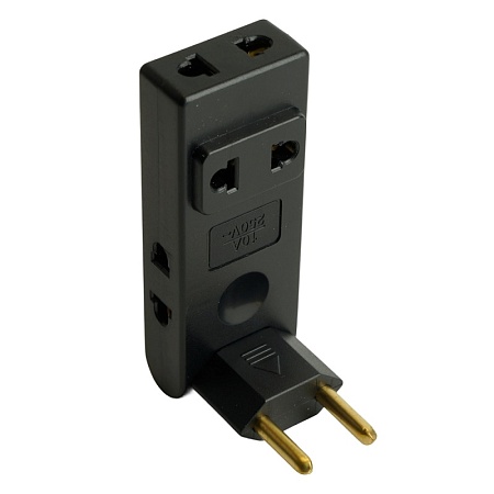 Разветвитель сетевой 4-местный б/з STEKKER ADP10-24-22, 250В, 10A, черный - фото