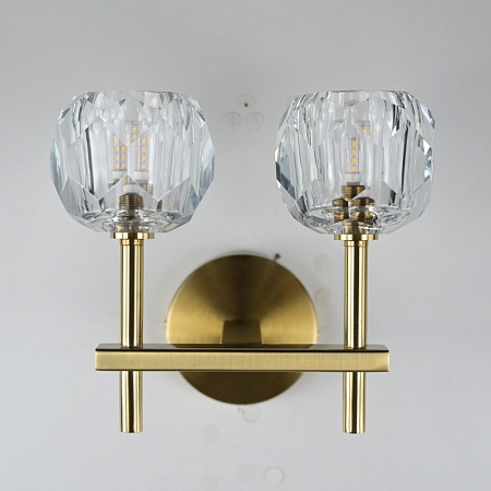 Бра Boule De Cristal Double Sconce Brass Imperiumloft 73769-22 - фото
