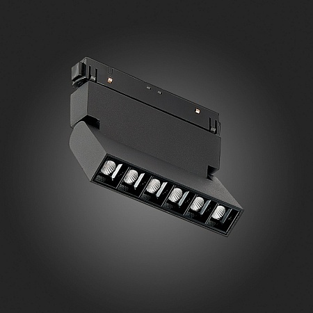 Магнитный трековый светильник Черный LED 1*6W 3000K 532Lm Ra>80 36° IP20 L120xW22xH108 ST364.436.06 - фото