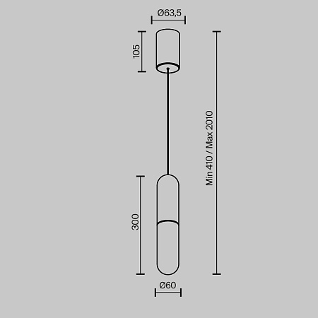 Подвесной светильник Technical P101PL-L300-12W3K-W - фото