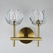 Бра Boule De Cristal Double Sconce Brass Imperiumloft 73769-22 - фото
