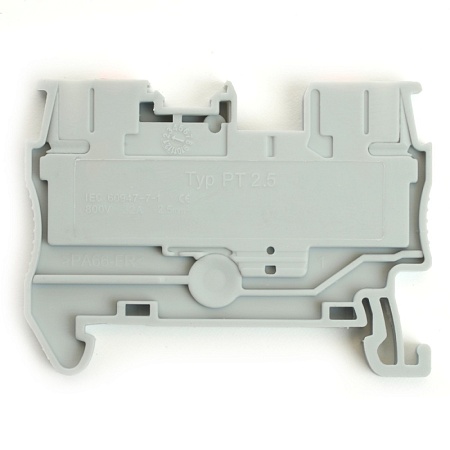 Зажим пружинный, 2-проводной проходной ЗНИ - 2,5 ,JXB PT 2,5, серый LD572-1-25 - фото