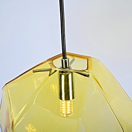 Подвесной Светильник Color Ice Cube Pendant Jevio 1 Янтарный Imperiumloft 178463-26 - фото