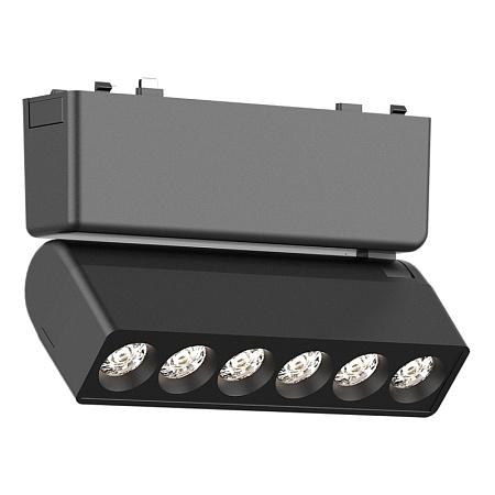 Магнитный трековый светильник Черный LED 1*6W 4000K 360Lm Ra>90 IP20 L122xW26xH81 48V ST675.446.06 - фото