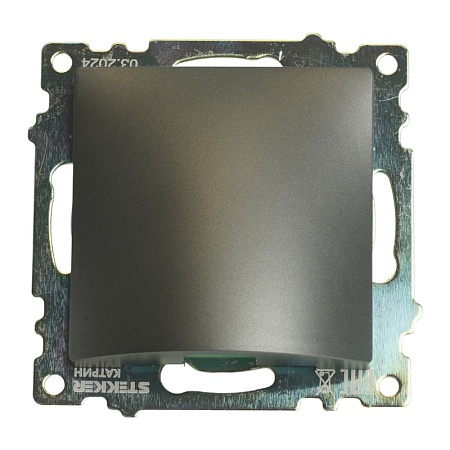 Кабельный вывод (механизм), STEKKER, серия Катрин, графит, GLS00-7116-06 - фото