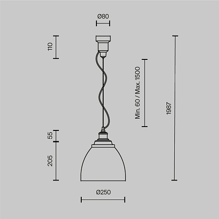 Подвесной светильник Maytoni Bellevue P534PL-01B - фото