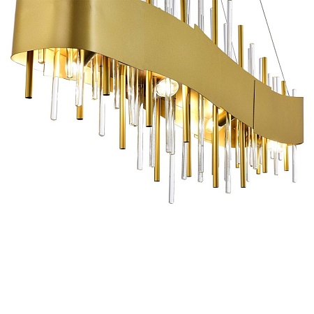 Люстра подвесная ST-Luce Матовое золото/Матовое золото,Прозрачный E14 8*40W SL1633.213.08 - фото