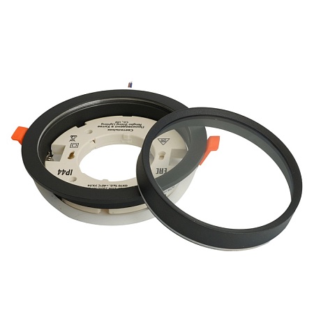 Светильник встраиваемый Feron DL704 потолочный GX70 черный круг IP44 - фото