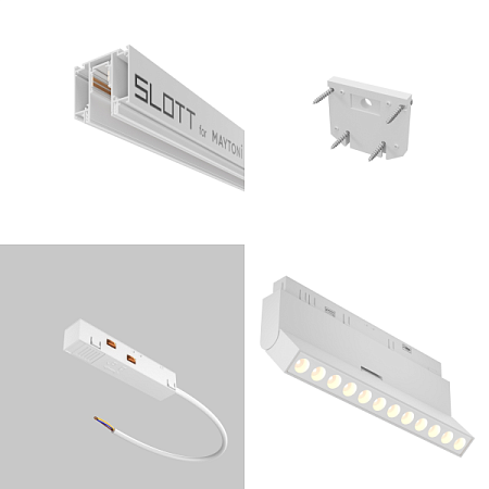 Трековая система Technical встраиваемая для гипсокартонных потолков 150x150x150 TS-Z-150-TR033-2-12W3K-W